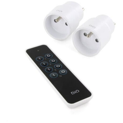 DIO Connected Home - Kit 2 prises nano et telecommande 2300W, FR