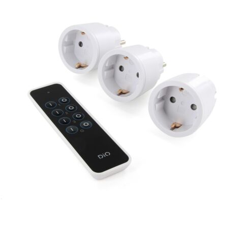DiO Connected Home Kit 5 Prese Smart Nano On/off + Telecomando 4 Canali - 2300W, 433MHz, Compatibile LED