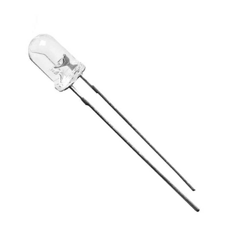 

Diodo led blanco 5mm (manualidades) alta luminosidad 4,8v - Molgar