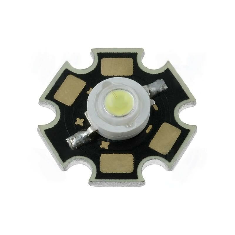 

Diodo Led Potencia 1W BLANCO 3V 100lm 10000K 120º