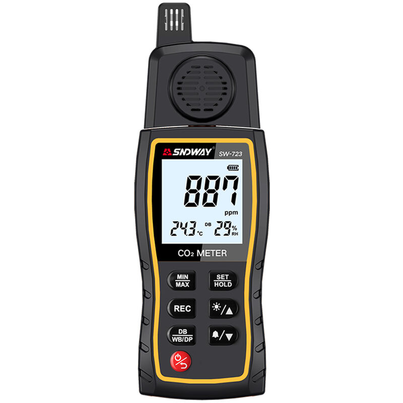 

Dioxido de SW-723 portatil de carbono Concentracion de CO2 Detector de gas probador de alarma Calidad del aire Analizador 0-9999ppm rango de medicion