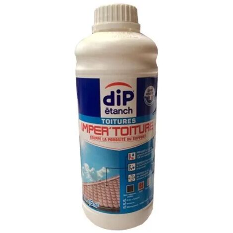 DIP étanch Imper'Toiture 1 L – Traitement liquide siloxane pour toitures poreuses – Protection contre infiltrations et mousses