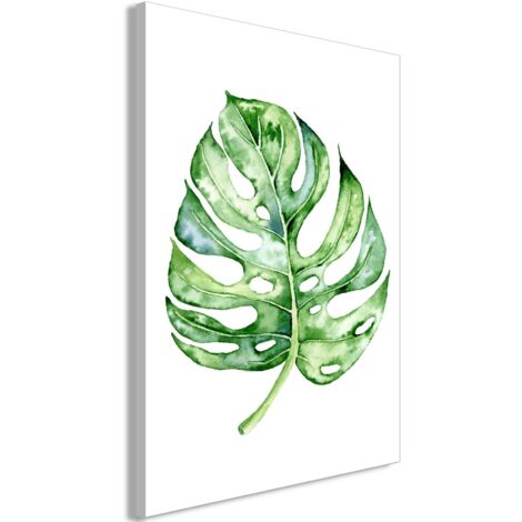 Dipinto - Monstera ad acquerello (1 parte) verticale