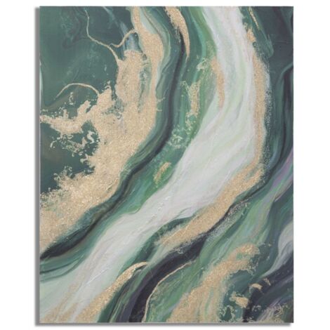 Dipinto su Tela Greenery 80x2,8x100 cm in Legno di Pino e Canvas Multicolor