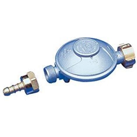 Dipra 11546 Regolatore gas di sicurezza, gas butano con attacco nipplo, dado bombola, certificazione NF