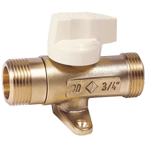 DIPRA - Robinet droit gaz naturel d'installation intérieure simple avec patte MM 20/27 - Certifié NF
