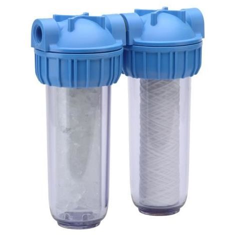 DIPRA STATION DE FILTRATION ANTICALC ECO DUPLEX ANTI IMPURETÉS ANTI CALCAIRE