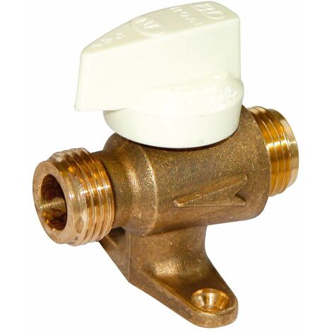DIPRA - Valvola Gas Naturale Maschio/Maschio 15/21 – Filettatura Ingresso e Uscita M 15/21 – Certificato NF