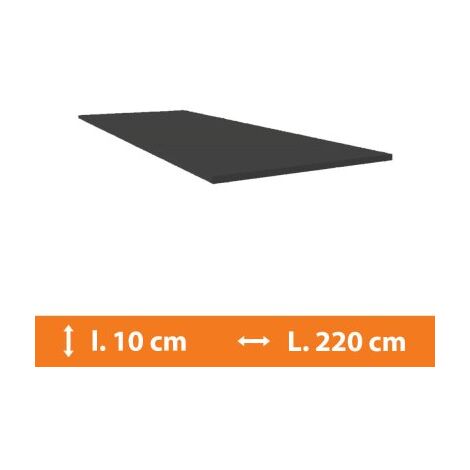Direct Fenêtres – Plat en PVC gris 220 cm – Profilé traité anti UV – Pour habillage de menuiseries – Largeur 10 cm – Épaisseur 2.5 mm