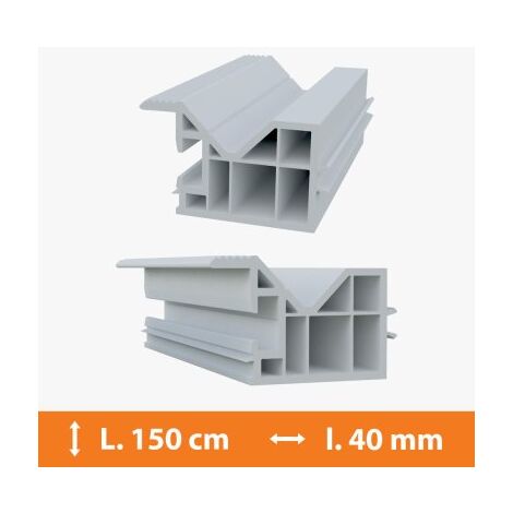 Direct Fenêtres – Tapée d'isolation PVC blanc 40 mm x L.150 cm – Traitement anti UV – Pour ajustement menuiserie et isolation intérieure