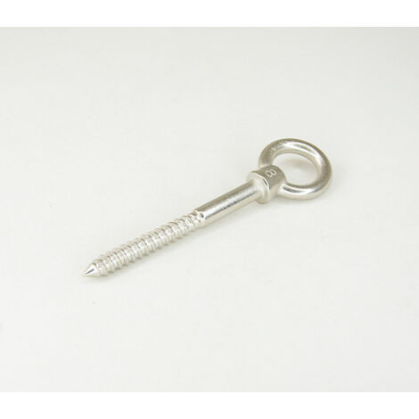 Direct Filet – Anneau d'ancrage à visser inox 10 cm – Longueur filetage 6,5 cm – Fixation pour pergola et filets anti-oiseaux – Poids 0,2 kg