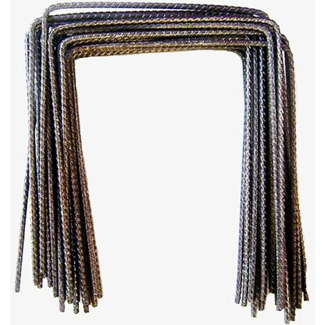 Direct Filet – Lot de 100 agrafes en métal 20x20x20cm – Pour toiles de paillage – Installation facile avec pointes biseautées – Fixation sur terrains plats et en pente