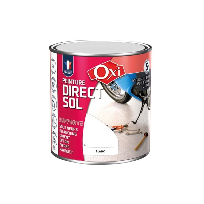 Peinture direct sol 500ml blanc - OXI