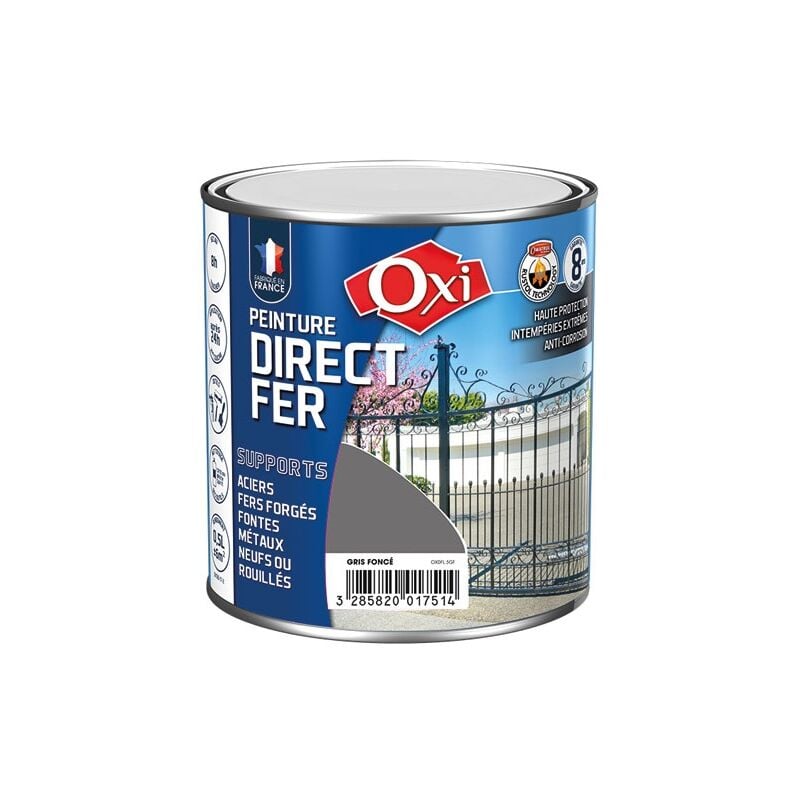 Directe fer lisse gris foncé 0.5l - OXI