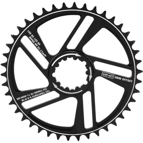 Direktmontage-Kettenblatt mit 42 Zähnen und 3 mm Versatz für GXP-Kurbeln, schwarz