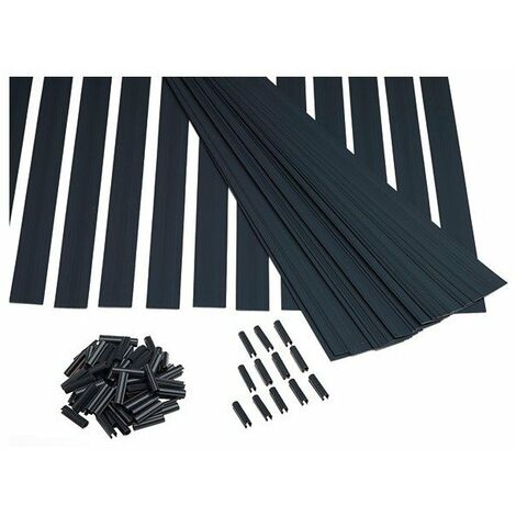 Dirickx – Kit lame occultation Lixo Plus 1m50 gris anthracite – PVC résistant – Intimité totale – Installation rapide par emboîtement