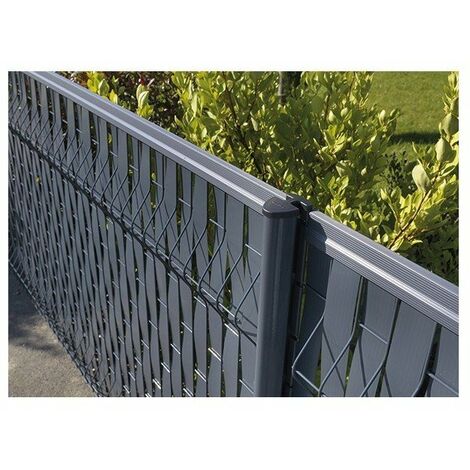 Dirickx – Lames de finition gris anthracite pour grillage rigide Lixo Plus 2.50m – Lot de 3 lames – Installation rapide et esthétique durable