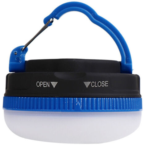 DirigéLampe de camping d'urgence, lampe de tente lumineuse et multifonctionnelle, bleue, fonctionnant sur piles