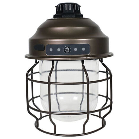 DirigéLampe de camping rechargeable, lampe suspendue d'extérieur, idéale pour patio, terrasse et éclairage de secours, finition cuivre vintage