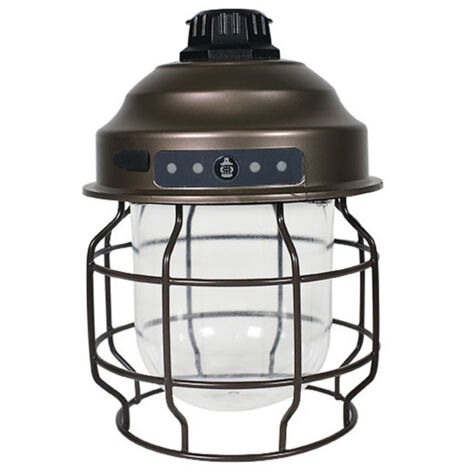 DirigéLampe de camping rechargeable, lampe suspendue d'extérieur, idéale pour patio, terrasse et éclairage de secours, finition cuivre vintage