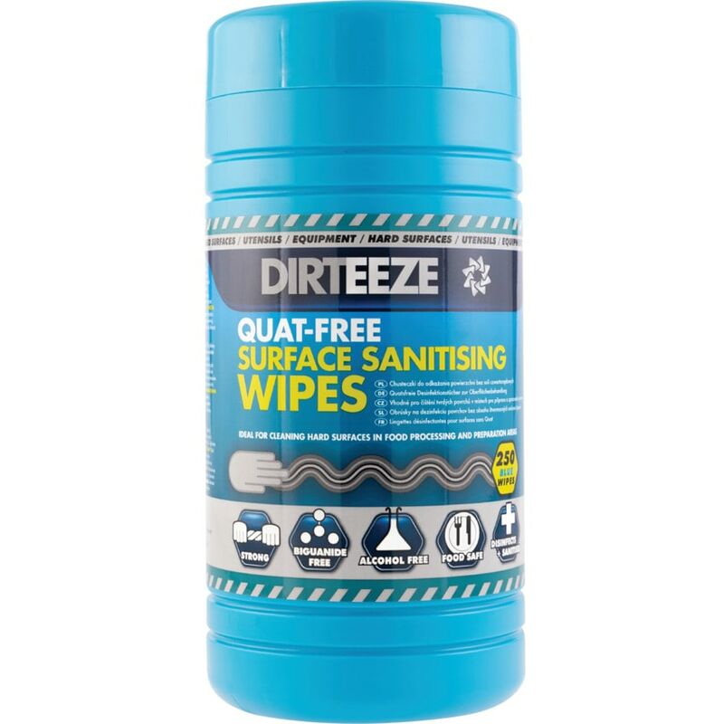 Dirteeze Multi-purpose Anti-bacterial Wipes - Canister - Pack of 200