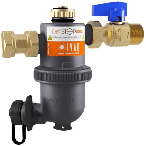 DIRTSTOP EASY Defangatore magnetico 3/4” F x 3/4” M orientabile compatto a montaggio facilitato 520360