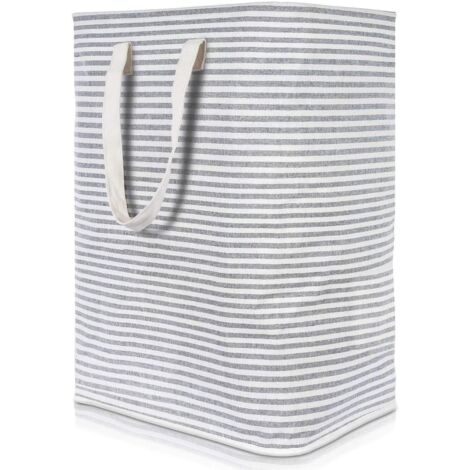 Dirty Laundry Basket, 72 l, Foldable, Made of Waterproof Fabric with Large Capacity, Grey, 40 x 30 x 60 cm
