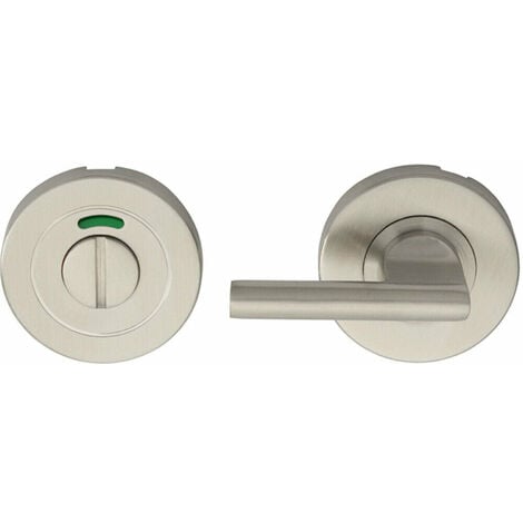 Disabled Turn Lock And Release Handle With Indicator Satin Stainless Steel