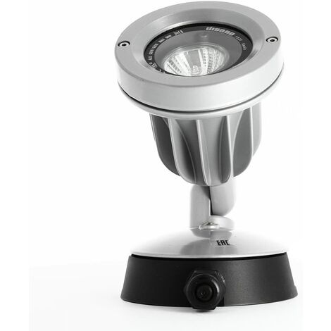 Disano koala portalampada lampadina led inclusa 7w attacco gu10 in alluminio colore grigio 43181500