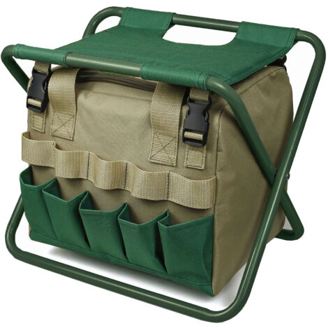 Disassembly garden tools folding stool storage bag garden tools,Green