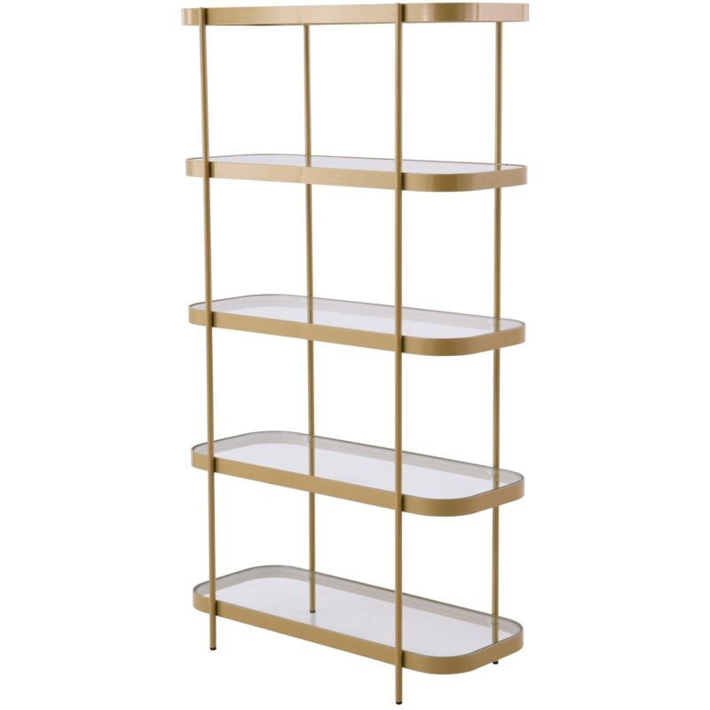 Selsey DISAVILL - Étagère en verre - 5 niveaux - couleur doré