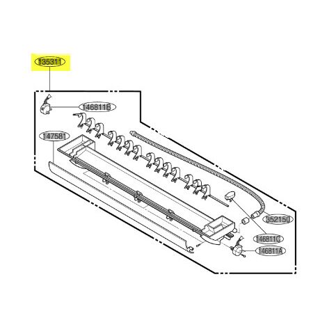 DISCHARGE(INDOOR) SN GGRD LS-N3660CL 200 POUR CLIMATISEUR LG - 3531A10056E