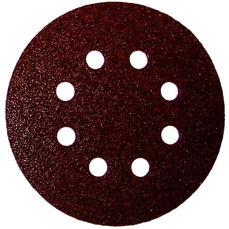 50,0 PZ di DISCO ABRASIVO VELCRO 8 FORI D 125 MM