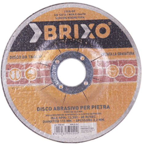 Dischi abrasivi Brixo per marmo - mm. 115 x spessore mm. 3,2 Conf. 100 Pz
