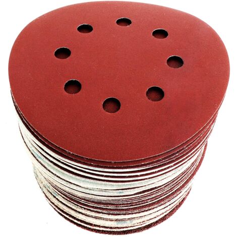 Dischi abrasivi carta vetrata 125mm smerigliatrice Bosch Dewalt Einhell - 60 dischi: P40/P60/P80/P120/P180/P240 8 fori