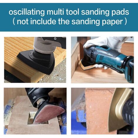Dischi abrasivi Delta, confezione da 2, 80 mm, accessorio ottimale per Fein Multimaster, Bosch, Parkside, Ryobi, Worx, Workzone e altri - Multiutensile - Carta vetrata