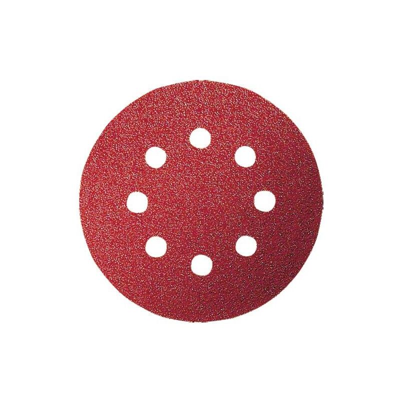 Image of 5 fogli per levigatrice roto-orbitale 115MM grana 80 8 fori velcro - Bosch