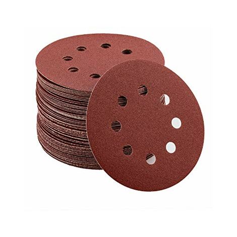 Dischi abrasivi per smerigliatrice orbitale confezione 50 pezzi con velcro 125mm grana 80
