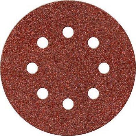 Dischi Carta Abrasiva Forata Con Velcro Per Rotorbitali Ø Mm.125 - grana 240 confezione da 100 pz.