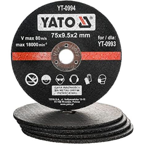 DISCHI DA TAGLIO METALLO 75X2X9,5 MM, SET DA 5