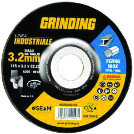 DISCHI DA TAGLIO PER FERRO/INOX Ø MM.230  LINEA INDUSTRIALE- - ø mm.230x3,2 foro 22,2 da taglio per ferro/inox - 20 pezzi GRINDING