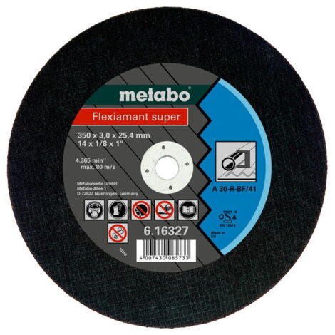 Dischi Flexiamant super cut-off 350x3.0x25.4 in acciaio Metabo