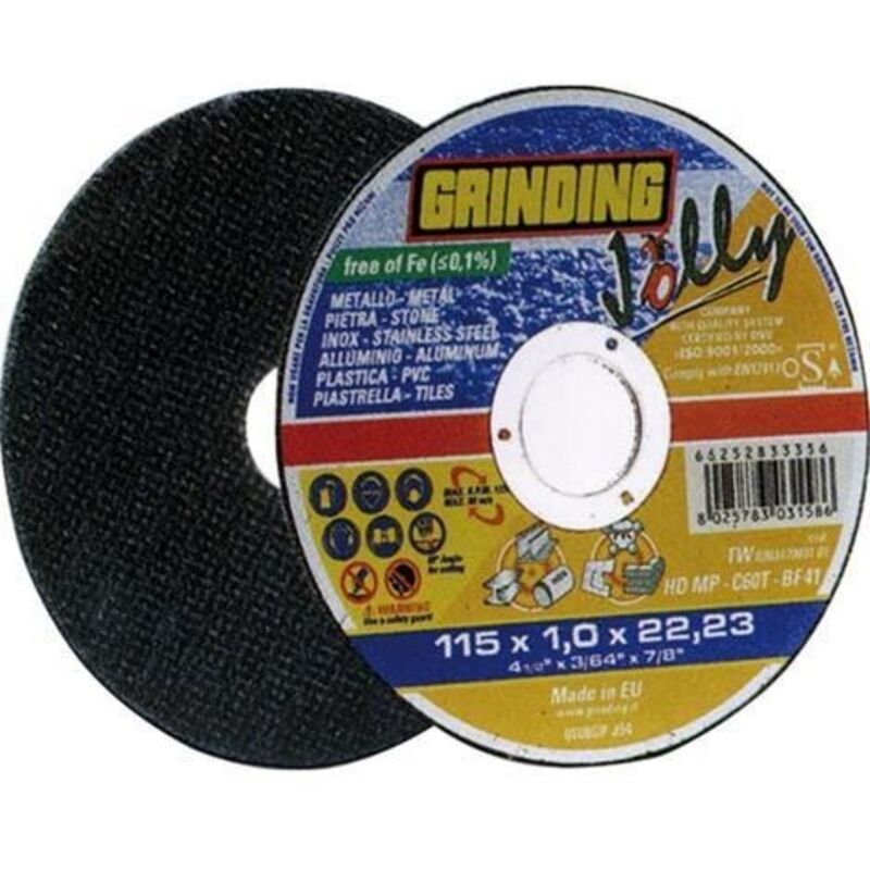 Grinding - mola abrasiva 'jolly' ø 115 x 1 a centro piano pz 50 -- df 501060