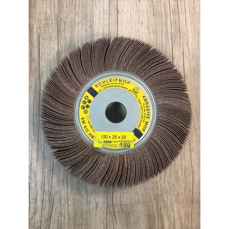 Dischi lamellari, 150 x 25 x 20 mm, grana 100