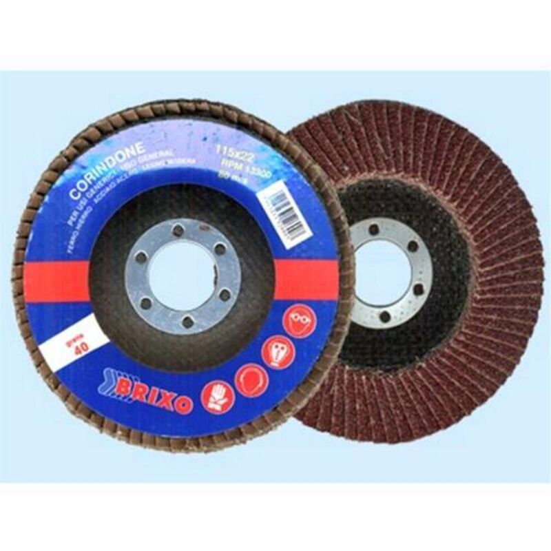 Dischi lamellari al corindone Brixo - Grana 100 mm. 115 Conf. 10 Pz
