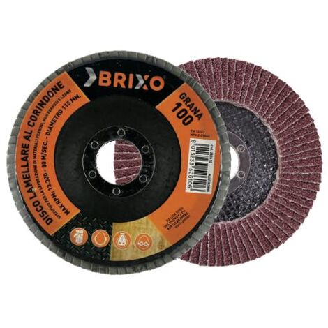 Dischi lamellari al corindone Brixo - Grana 80   mm. 115 Conf. 10 Pz
