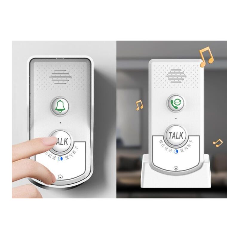 Aafgvc - Discipline Doorbell Wireless Call Device Home Rappelrs Rappels à deux vocaux Smart Doorbell blanc