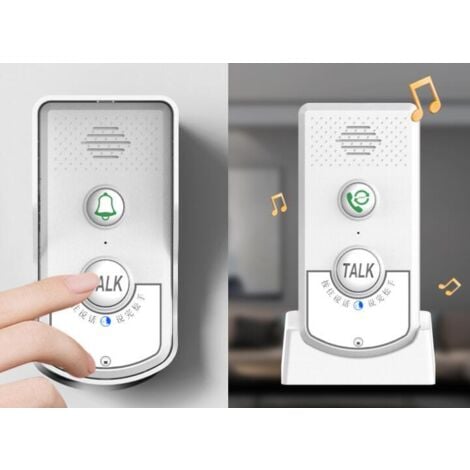 Discipline Wireless Doorbell Calling Device Home Reminders Two-Way Calls Smart Doorbell White