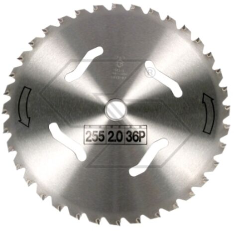 Disco 36 dientes FORESTAL desbrozadora de acero Ø 255mm taladro25,4mm espesor 2,0mm