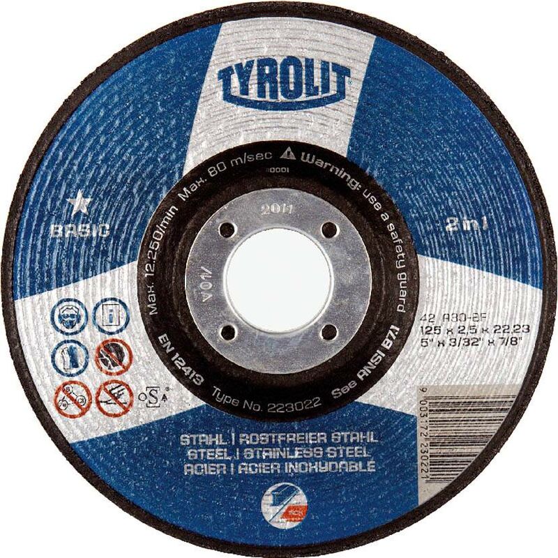 

Disco Classic H/Inox A30bf 42c 230x3x22.2. (Juego de 25 Uds.)
